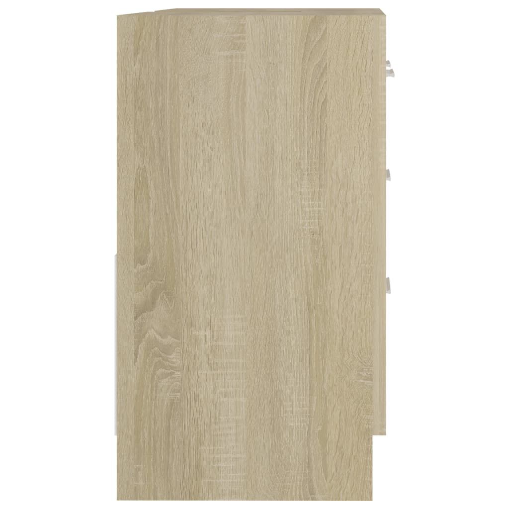 vidaXL Ντουλάπι Νιπτήρα Sonoma Δρυς 63x30x54 εκ. Επεξεργασμένο Ξύλο