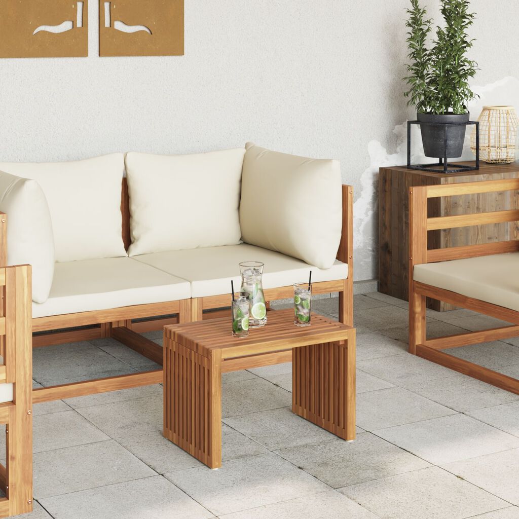 vidaXL Τραπεζάκι Κήπου 50x32.5x35 cm Μασίφ ξύλο teak
