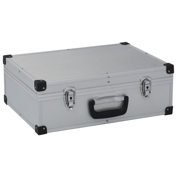 vidaXL Βαλίτσα Εργαλείων Ασημί 46 x 33 x 16 εκ. Αλουμινίου