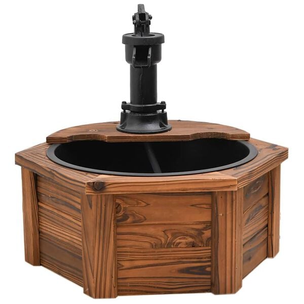 vidaXL Σιντριβάνι με Αντλία 57 x 57 x 53 εκ. από Μασίφ Ξύλο Ελάτης