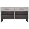 vidaXL Παπουτσοθήκη Γκρι Sonoma 102x35x55 εκ. από Επεξεργασμένο Ξύλο