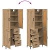 vidaXL Highboard &mu;&epsilon; &sigma;&upsilon;&rho;&tau;ά&rho;&iota; 2 pcs Artisan Oak &Epsilon;&pi;&epsilon;&xi;&epsilon;&rho;&gamma;&alpha;&sigma;&mu;έ&nu;&omicron; &xi;ύ&lambda;&omicron;