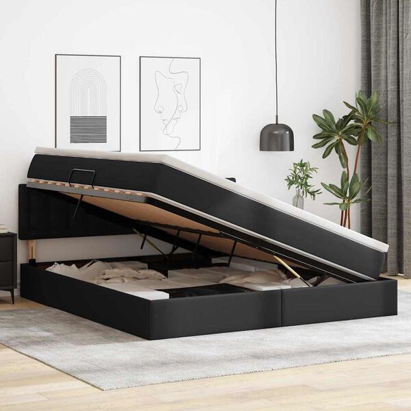 vidaXL &Kappa;&rho;&epsilon;&beta;ά&tau;&iota; &mu;&epsilon; &alpha;&pi;&omicron;&theta;&eta;&kappa;&epsilon;&upsilon;&tau;&iota;&kappa;ό &chi;ώ&rho;&omicron; &kappa;&alpha;&iota; &sigma;&tau;&rho;ώ&mu;&alpha; &Mu;&alpha;ύ&rho;&omicron; 160 x 200 cm