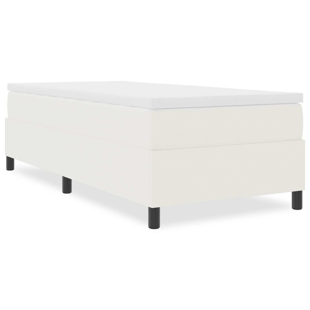 vidaXL Κρεβάτι με ελατήρια Κρεμ 90 x 190 cm Βελούδο
