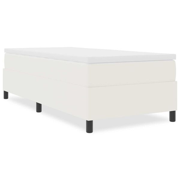 vidaXL Κρεβάτι με ελατήρια Κρεμ 90 x 190 cm Βελούδο