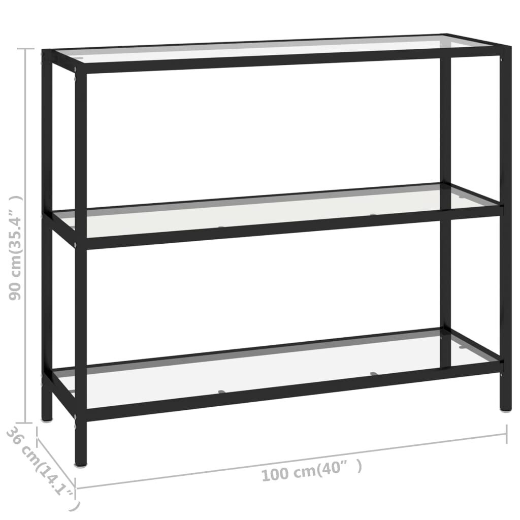 vidaXL Ράφι Διαφανές 100 x 36 x 90 εκ. από Ψημένο Γυαλί