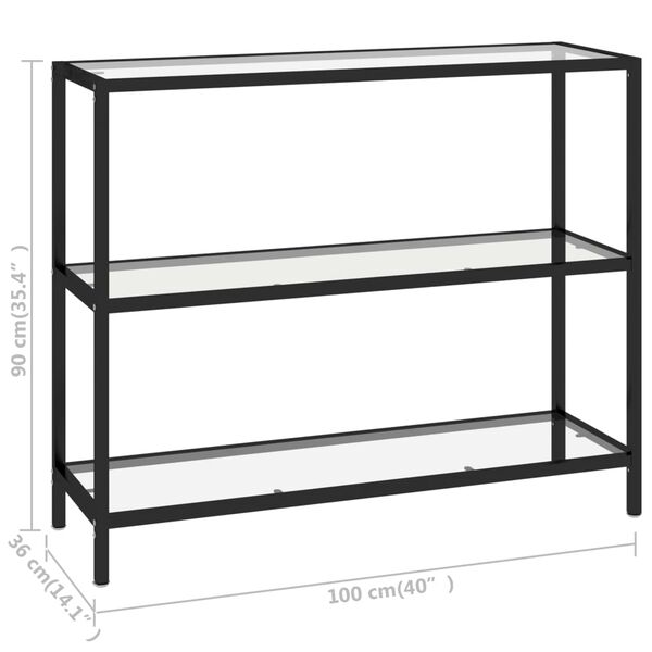 vidaXL Ράφι Διαφανές 100 x 36 x 90 εκ. από Ψημένο Γυαλί