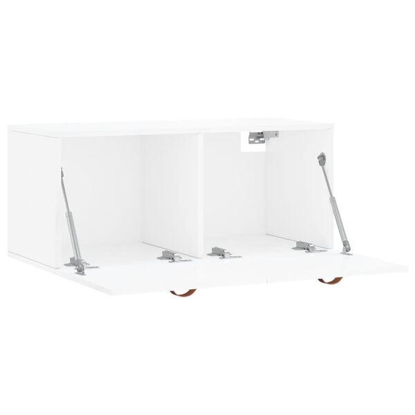 vidaXL Ντουλάπι Τοίχου Γυαλιστερό Λευκό 80x36,5x35 εκ. Επεξεργ. Ξύλο