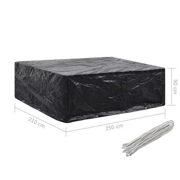 vidaXL Κάλυμμα Επίπλων Κήπου με 8 Κρίκους 250 x 210 x 90 εκ.