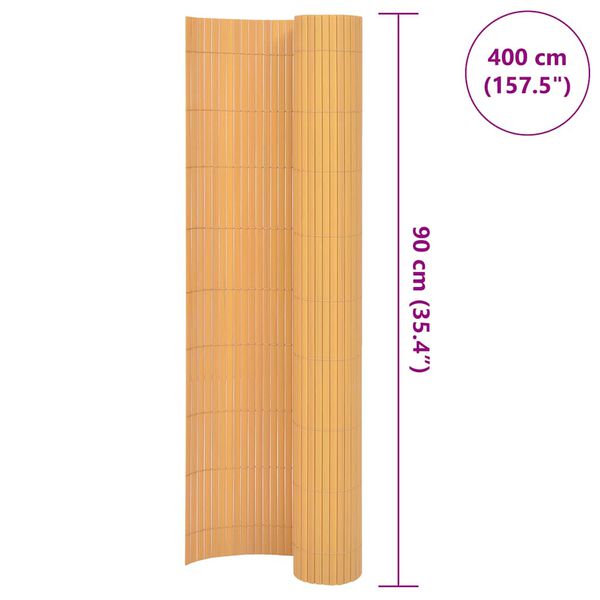 vidaXL Περίφραξη Κήπου Διπλής Όψης Κίτρινη 90 x 400 εκ.
