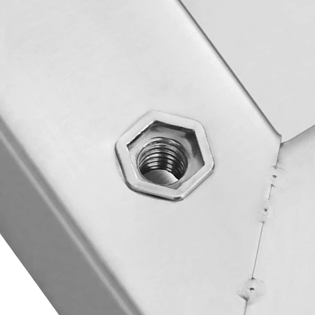 vidaXL Ράφια Τοίχου 2 τεμ. Ασημί 75x40x3 εκ. Ανοξείδωτο Ατσάλι