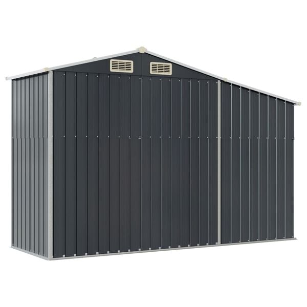 vidaXL Αποθήκη Κήπου Ανθρακί 277 x 93 x 179 εκ. από Γαλβαν. Ατσάλι