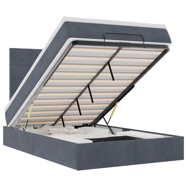 vidaXL &Omicron;&theta;&omega;&mu;&alpha;&nu;&iota;&kappa;ό &kappa;&rho;&epsilon;&beta;ά&tau;&iota; &mu;&epsilon; &sigma;&tau;&rho;ώ&mu;&alpha;&tau;&alpha; & LEDs &Sigma;&kappa;&omicron;ύ&rho;&omicron; &gamma;&kappa;&rho;&iota; Velvet