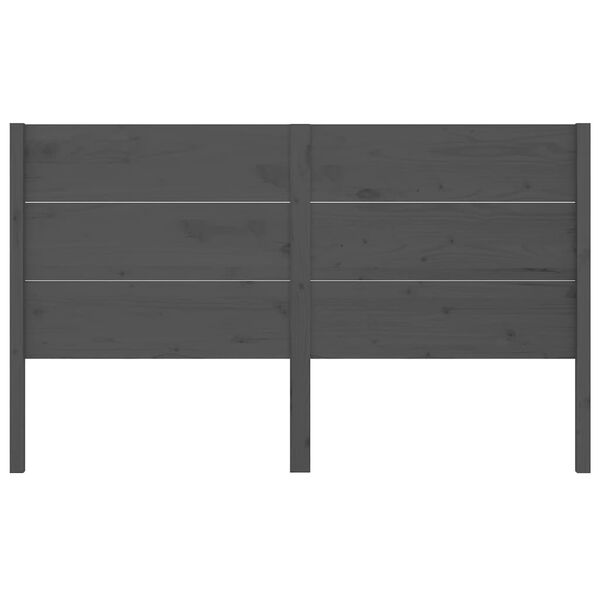 vidaXL Κεφαλάρι Γκρι 126 x 4 x 100 εκ. από Μασίφ Ξύλο Πεύκου