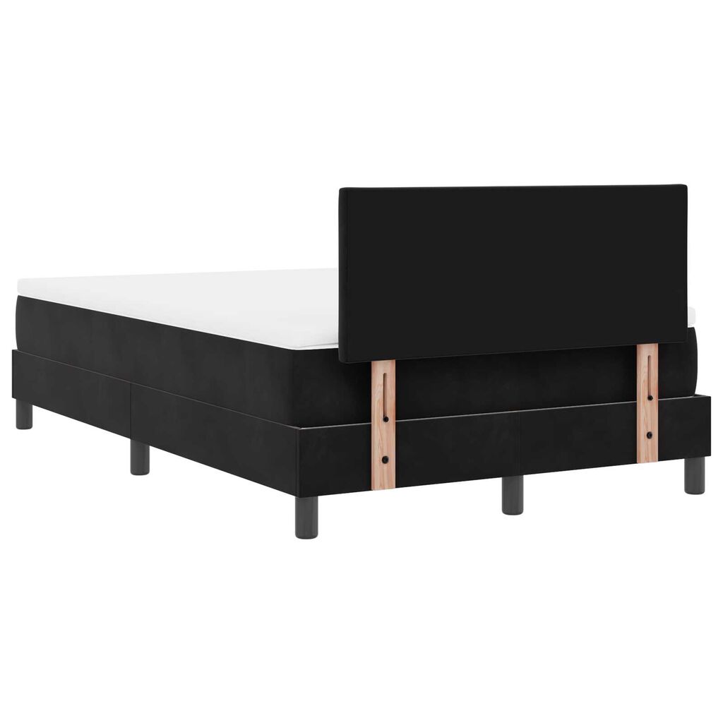 vidaXL Κρεβάτι με Ελατήρια και Στρώμα Μαύρο 120 x 190 cm ύφασμα
