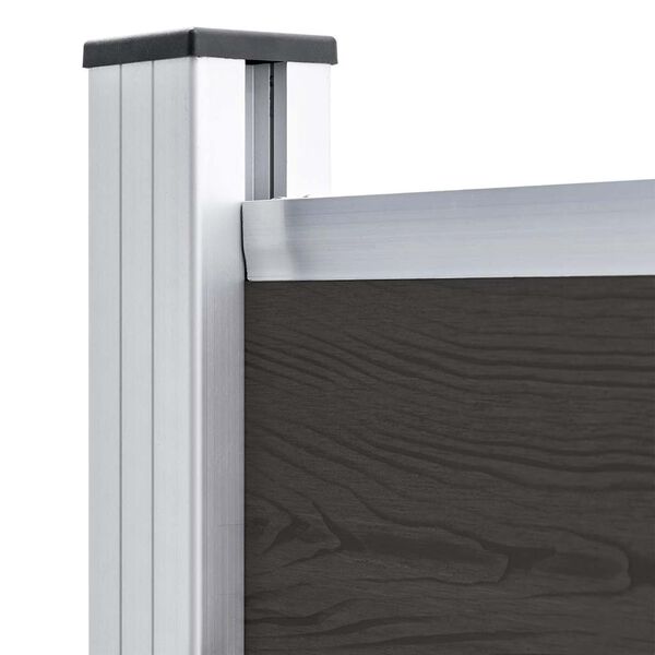 vidaXL Πάνελ Περίφραξης Μαύρο 95 x 186 εκ. από WPC