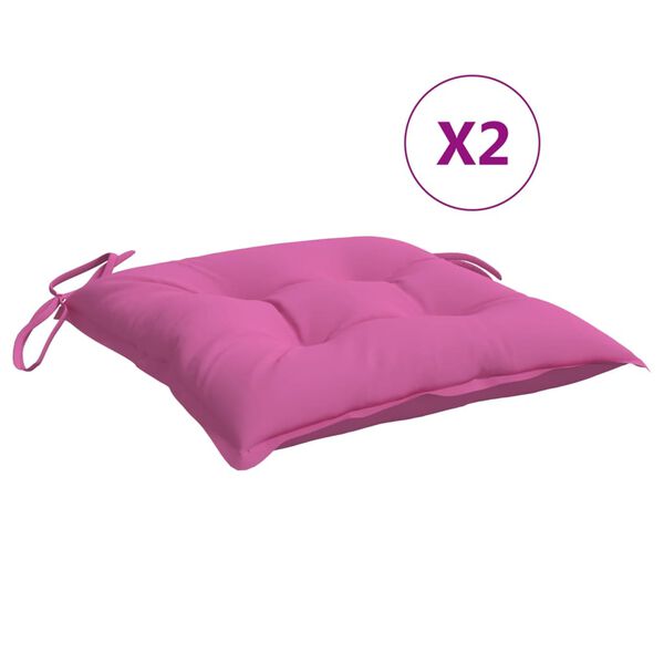 vidaXL Μαξιλάρια Καρέκλας 6 τεμ. Ροζ 50x50x7 εκ. Oxford Ύφασμα