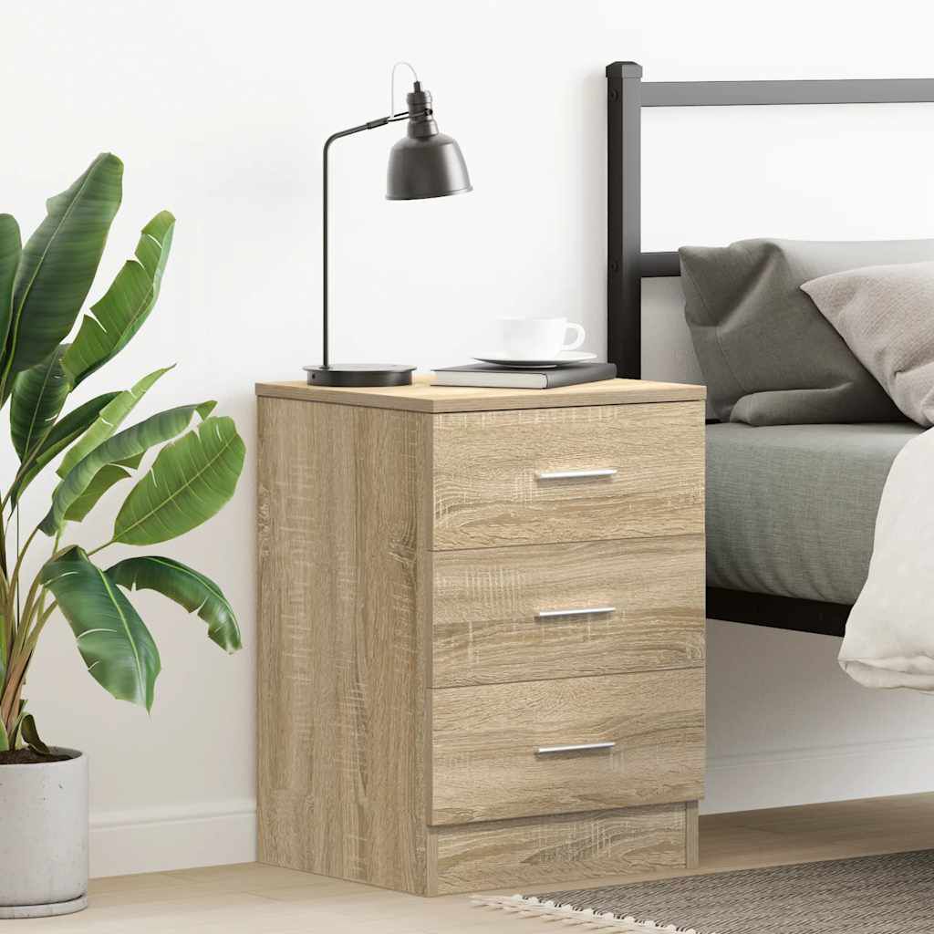 vidaXL Κομοδίνο Χρώμα Sonoma Δρυς 38 x 35 x 56 εκ. από Επεξ. Ξύλο