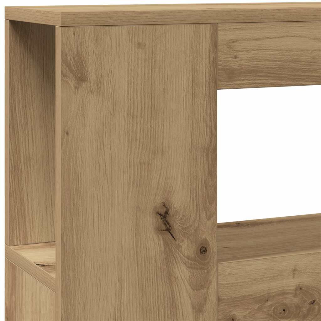 vidaXL LED κεφαλάρι Artisan Oak 200x18,5x103,5 cm Κατασκευασμένο ξύλο