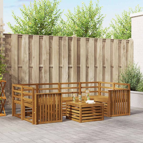 vidaXL &Sigma;&epsilon;&tau; &Kappa;&alpha;&nu;&alpha;&pi;έ 7 pcs &Phi;&upsilon;&sigma;&iota;&kappa;ό &Sigma;&tau;&epsilon;&rho;&epsilon;ό &Xi;ύ&lambda;&omicron; &Alpha;&kappa;&alpha;&kappa;ί&alpha;&sigmaf;