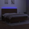 vidaXL &Kappa;&rho;&epsilon;&beta;ά&tau;&iota; Boxspring &mu;&epsilon; &Sigma;&tau;&rho;ώ&mu;&alpha; & LED &Sigma;&kappa;.&Kappa;&alpha;&phi;έ 200x200&epsilon;&kappa;. &Upsilon;&phi;&alpha;&sigma;&mu;ά&tau;&iota;&nu;&omicron;