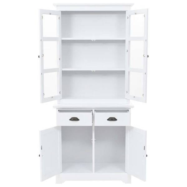 vidaXL Βιτρίνα Σαλονιού με 4 Πόρτες 80x40x180 εκ. MDF και Ξύλο Πεύκου