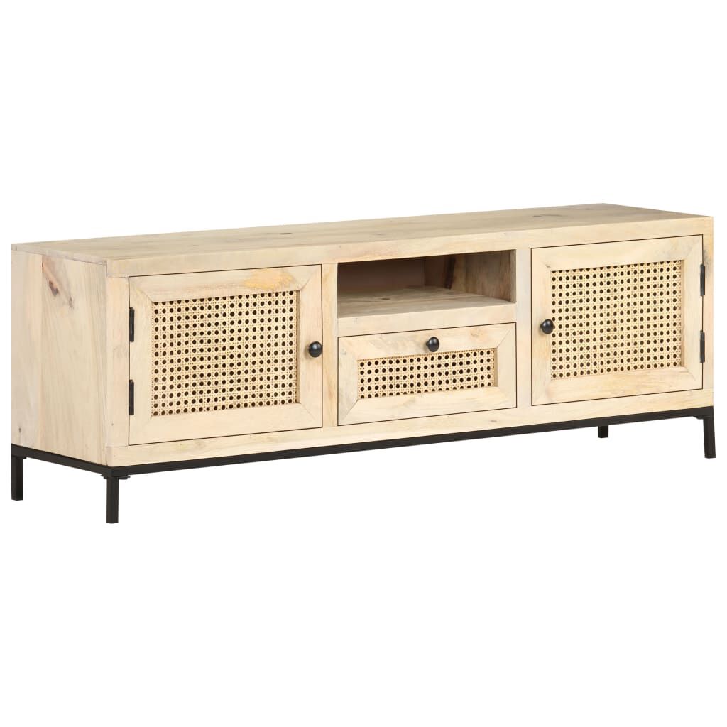 vidaXL Έπιπλο Τηλεόρασης 120x30x40 εκ. Ξύλο Μάνγκο/Φυσικό Ζαχαροκάλαμο