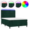 vidaXL &Kappa;&rho;&epsilon;&beta;ά&tau;&iota; Boxspring &mu;&epsilon; &Sigma;&tau;&rho;ώ&mu;&alpha; & LED &Sigma;&kappa;. &Pi;&rho;ά&sigma;&iota;&nu;&omicron; 140x190&epsilon;&kappa; &Beta;&epsilon;&lambda;&omicron;ύ&delta;&omicron;
