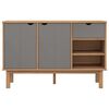 vidaXL Συρταριέρα OTTA Καφέ και Γκρι 114x43x73,5 εκ. Μασίφ Ξύλο Πεύκου