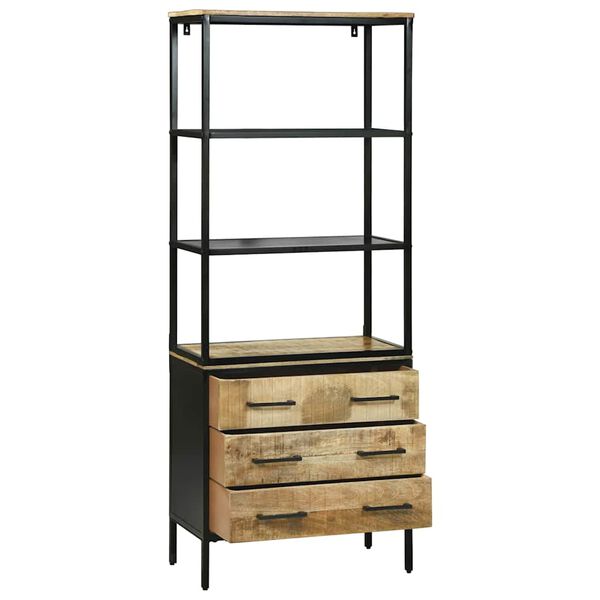 vidaXL Highboard Καφέ 70 x 35 x 180 εκ. Μασίφ ξύλο μάνγκο