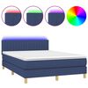 vidaXL &Kappa;&rho;&epsilon;&beta;ά&tau;&iota; Boxspring &mu;&epsilon; &Sigma;&tau;&rho;ώ&mu;&alpha; & LED &Mu;&pi;&lambda;&epsilon; 140x200 &epsilon;&kappa;. &Upsilon;&phi;&alpha;&sigma;&mu;ά&tau;&iota;&nu;&omicron;