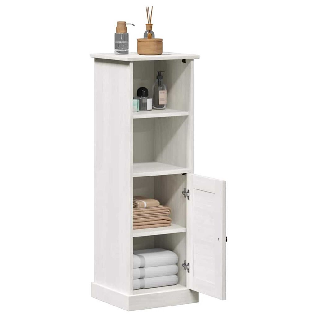 vidaXL Ντουλάπι Μπάνιου VIGO Λευκό 37 x 34 x 110 εκ Μασίφ ξύλο πεύκου