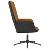 vidaXL Πολυθρόνα Relax Καφέ από Βελούδο και PVC