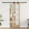 vidaXL Συρόμενη Πόρτα ORKDAL Καφέ 61 x 198.5 εκ. Ξύλο και μέταλλο