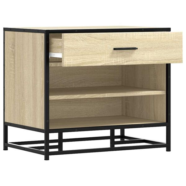 vidaXL Πάγκος παπουτσιών Δρυς sonoma 60x40x53,5 cm Επεξεργασμένο ξύλο