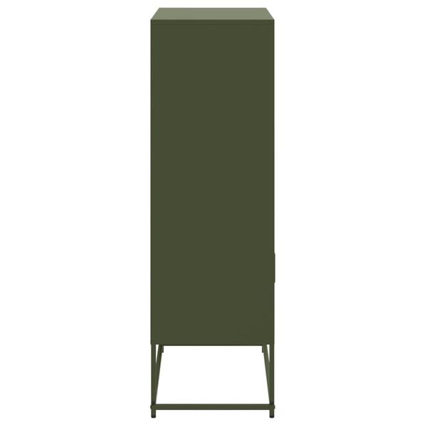 vidaXL Ραφιέρα Πράσινο Λαδί 68,5x38,5x123,5 εκ. από Ατσάλι