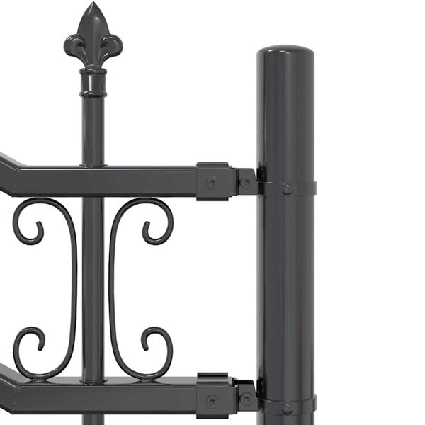 vidaXL Φράχτης κήπου Γκρι 140 cm Ατσάλι με Επικάλυψη Πούδρας