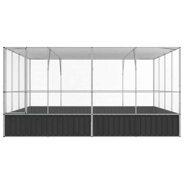 vidaXL Κλουβί Ασημένιο 418x414x212 εκ. Ατσάλινο