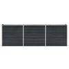 vidaXL Ζαρντινιέρα Υπερυψωμένη Ανθρακί 240x40x77 εκ. Γαλβαν. Χάλυβας