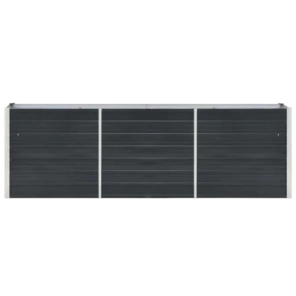 vidaXL Ζαρντινιέρα Υπερυψωμένη Ανθρακί 240x40x77 εκ. Γαλβαν. Χάλυβας