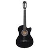 vidaXL Κιθάρα Western Classical Cutaway με 6 Χορδές Μαύρη 38"