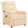 vidaXL Πολυθρόνα Μασάζ Ηλεκτρική Κρεμ Υφασμάτινη