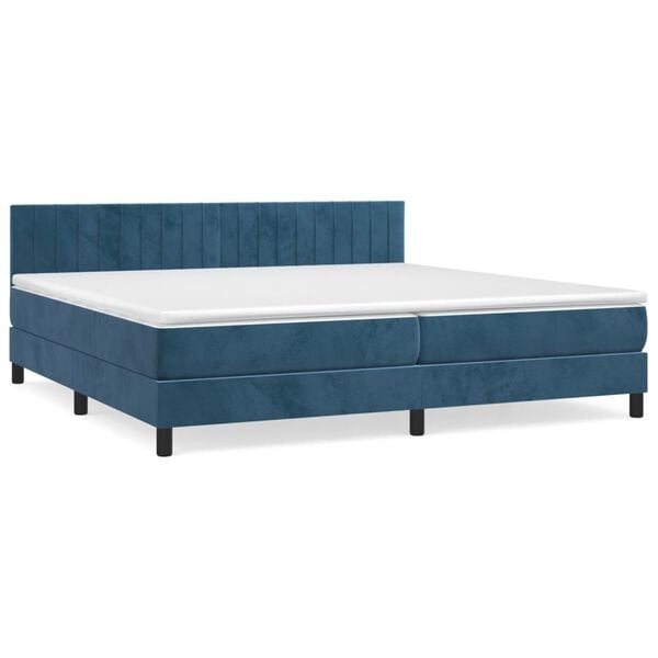 vidaXL &Kappa;&rho;&epsilon;&beta;ά&tau;&iota; Boxspring &mu;&epsilon; &Sigma;&tau;&rho;ώ&mu;&alpha; &Sigma;&kappa;&omicron;ύ&rho;&omicron; &Mu;&pi;&lambda;&epsilon; 200x200 &epsilon;&kappa;. &Beta;&epsilon;&lambda;&omicron;ύ&delta;&iota;&nu;&omicron;