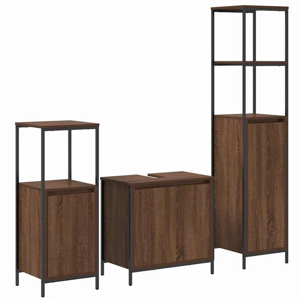 vidaXL &Sigma;&epsilon;&tau; &Epsilon;&pi;ί&pi;&lambda;&omega;&nu; &Mu;&pi;ά&nu;&iota;&omicron;&upsilon; &mu;&epsilon; &rho;ά&phi;&iota; &Epsilon;&pi;&iota;&tau;&omicron;ί&chi;&iota;&omicron; 3 pcs &Kappa;&alpha;&phi;έ &delta;&rho;&upsilon;&sigmaf; &kappa;&alpha;&iota; &Mu;&alpha;ύ&rho;&omicron;