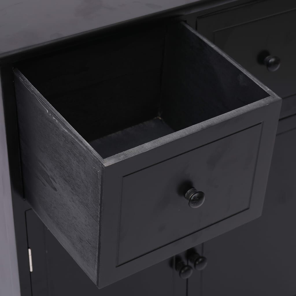 vidaXL Βοηθητική Συρταριέρα Μαύρη 60x30x75 εκ. από Ξύλο Παυλώνιας