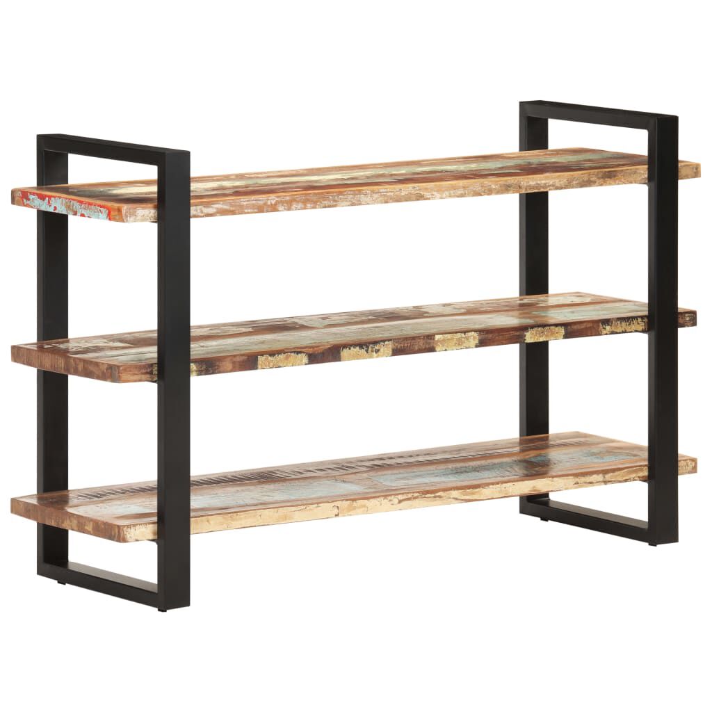 vidaXL Ραφιέρα με 3 Ράφια 120 x 40 x 75 εκ. Μασίφ Ανακυκλωμένο Ξύλο
