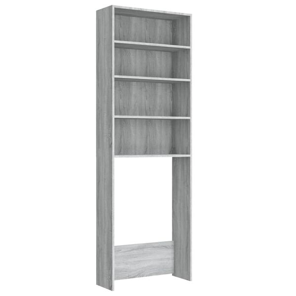 vidaXL Ντουλάπι Πλυντηρίου Γκρι Sonoma 64 x 24 x 190 εκ.