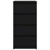 vidaXL Συρταριέρα Μαύρη βελανιδιά 37,5x35x76 εκ. Κατασκευασμένο ξύλο