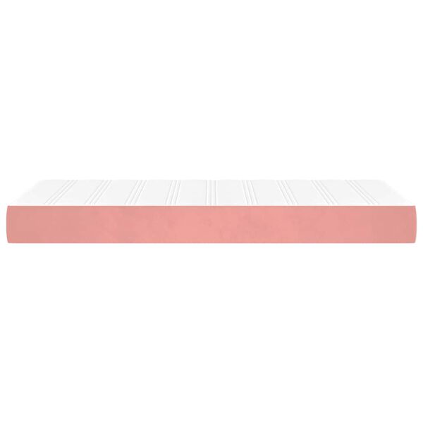vidaXL Στρώμα με Pocket Springs Ροζ 80x210x20 εκ. Βελούδινο