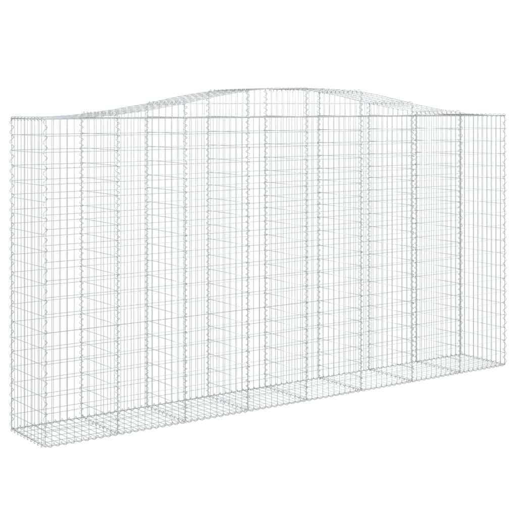 vidaXL Συρματοκιβώτια Τοξωτά 3 τεμ. 400x50x200/220 εκ. Γαλβαν. Ατσάλι